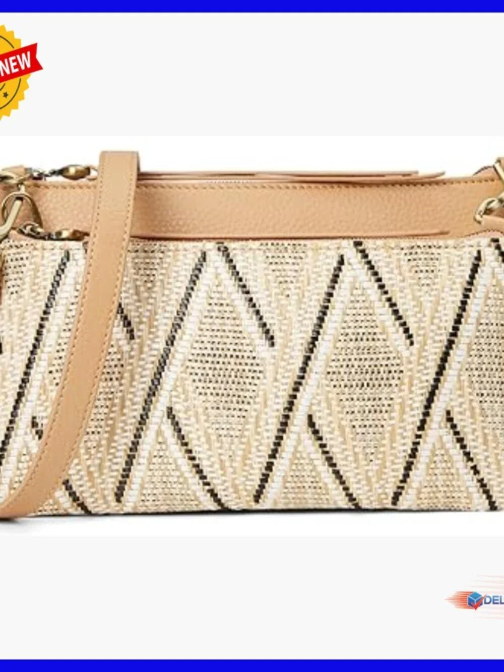 Leather Double Crossbody Hobo Bag with Adjustable Strap